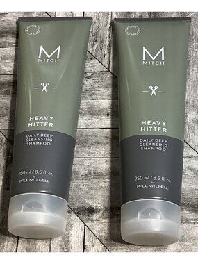 2 MITCH Heavy Hitter Daily Deep Cleansing Shampoo 8.5 Fl Oz  By Paul Mitchell